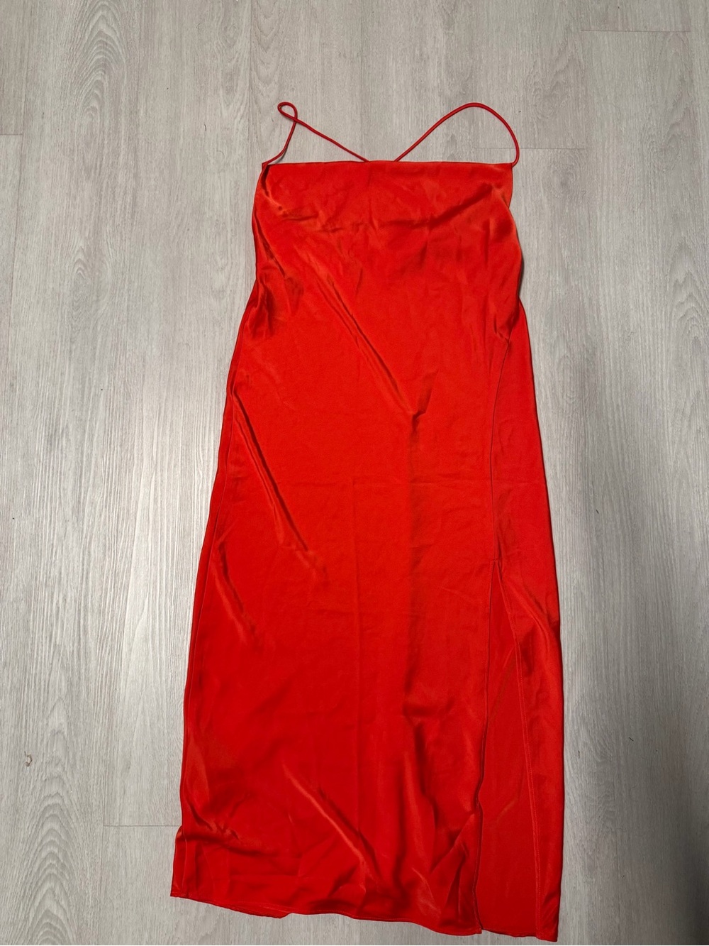 Deep orange dress